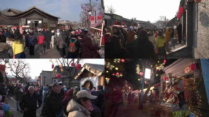 春节新年街景人间烟火气延时