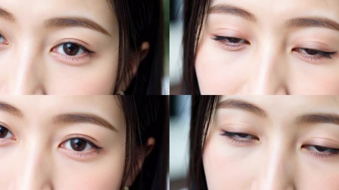 眨眼,美女眨眼,眼部特写,快切镜头
