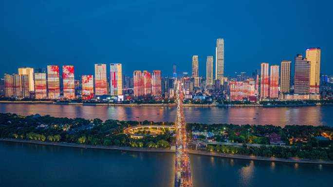 长沙市夜景延时航拍合集