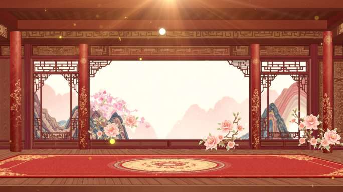 戏曲国风舞台背景