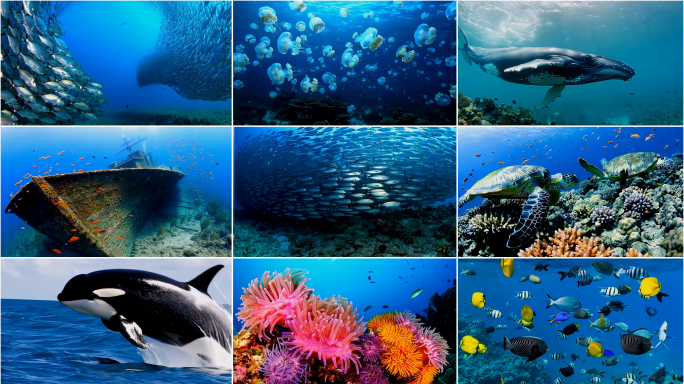 海底世界海洋生物珊瑚礁生态