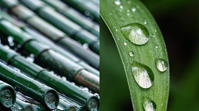 24节气竖屏谷雨雨水春天雨