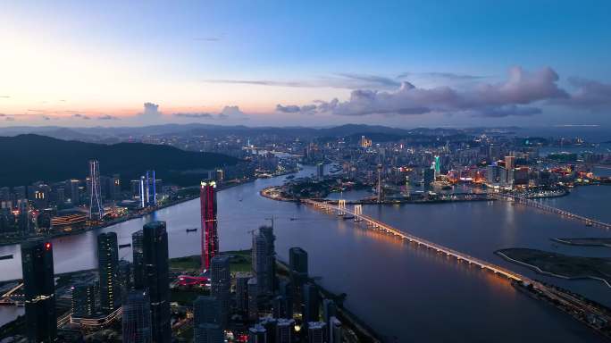 珠海横琴粤澳深度合作区夜景