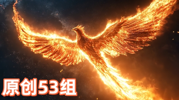 火凤凰重生涅槃浴火飞翔神话火焰特效传奇