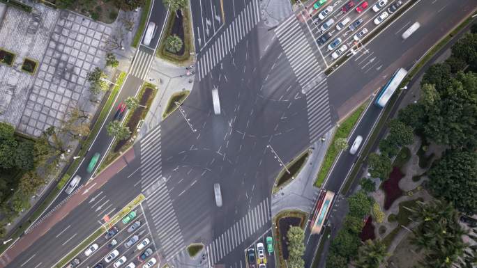 早晚高峰/交通堵车/车流密集/航拍延时