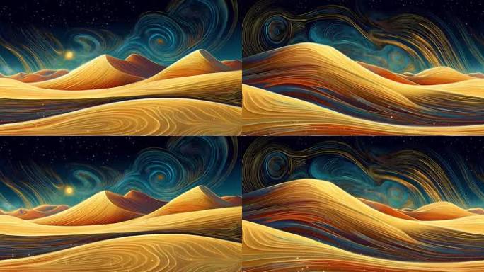 丝绸之路西域沙漠舞台背景02【宽屏循环】