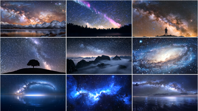 【100组星空合集】星空星空延时星空背景
