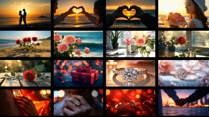 情人节玫瑰花2.14情人节浪漫爱情七夕节