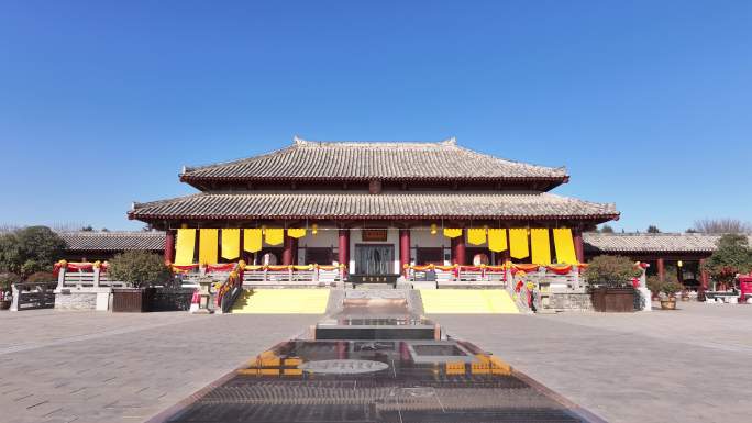 漯河航拍古建筑许慎文化园小商桥