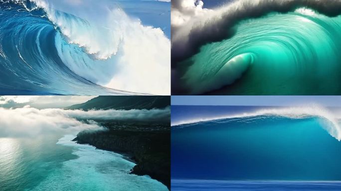 宽屏大海海洋海浪海洋巨浪海浪翻滚