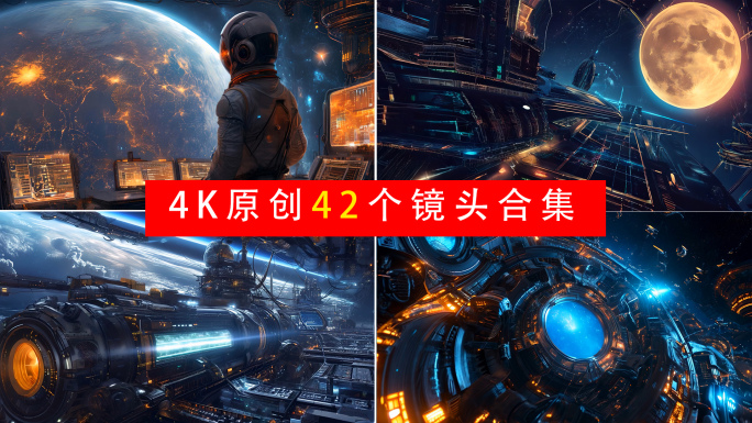 4k科技宇宙飞船航天员合集