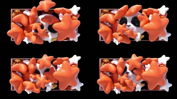 可爱熊猫三维裸眼3d（可定制）