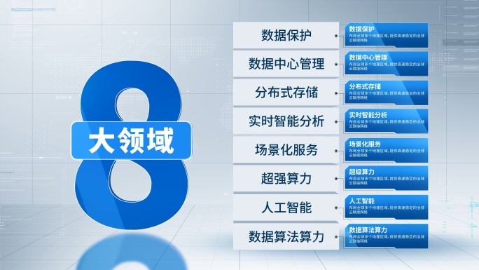 科技简洁文字分类展示