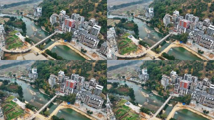 广西巴马长寿村航拍0884