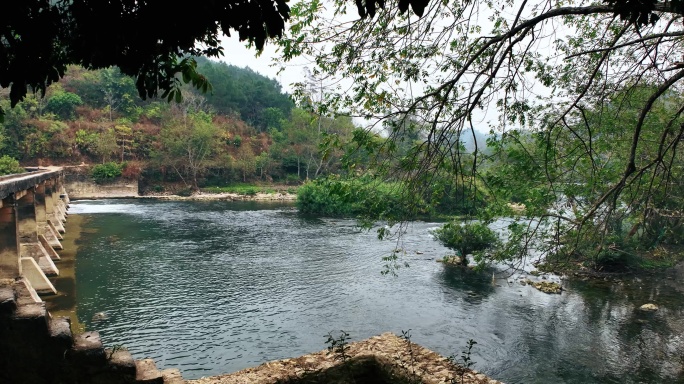 广西河池巴马盘阳河风景区航拍0814
