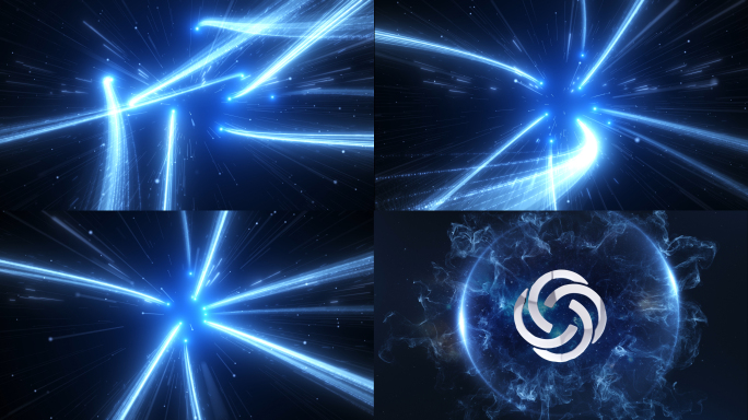 光线汇聚成logo 光线汇聚