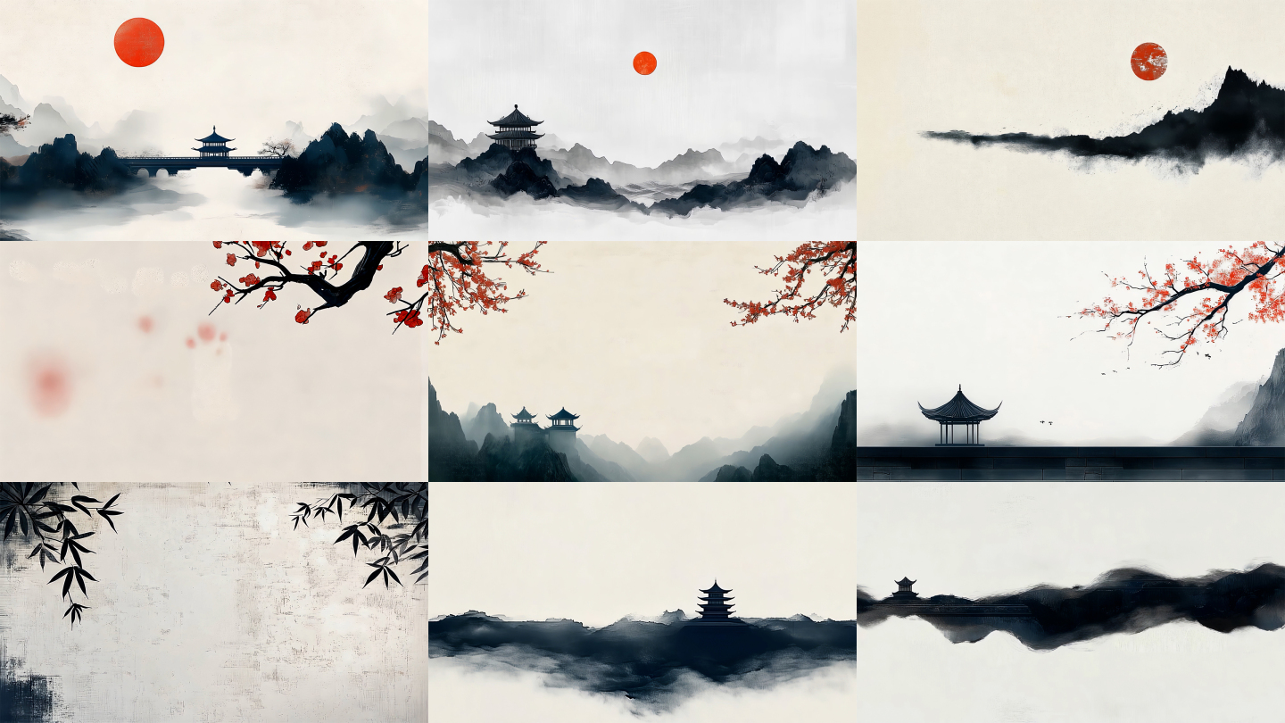 中式水墨背景