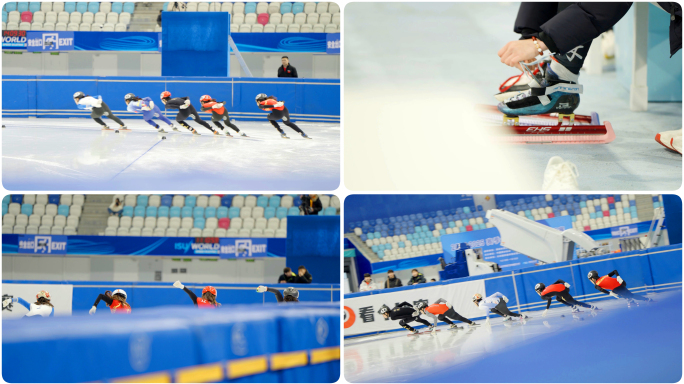 短道速滑 激烈比赛瞬间