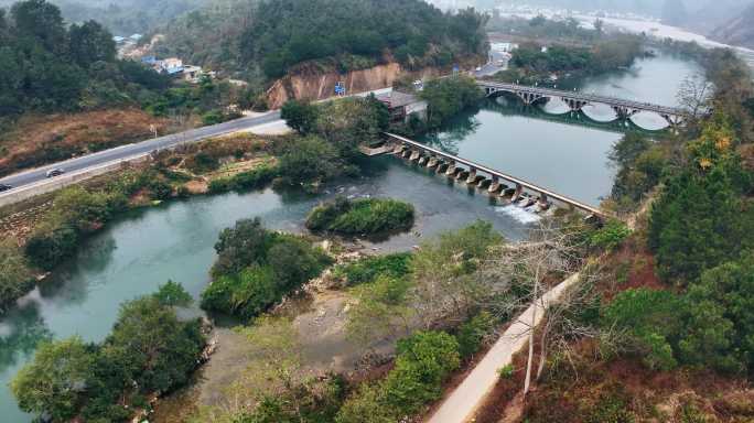 广西河池巴马盘阳河风景区航拍0807