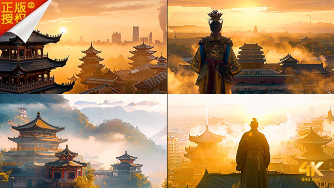 古都晨曦历史建筑 现代交融壮丽景象古城墙