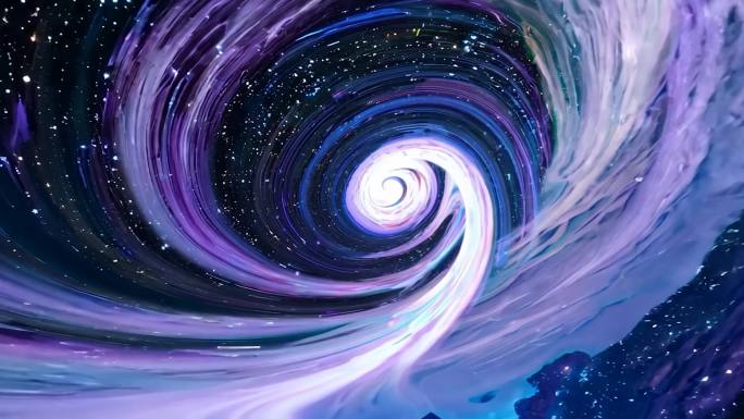 4k银河系旋涡星云时空隧道穿梭