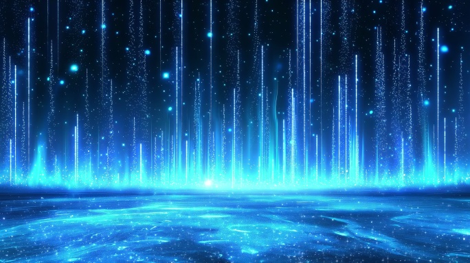 蓝色流星雨舞台粒子