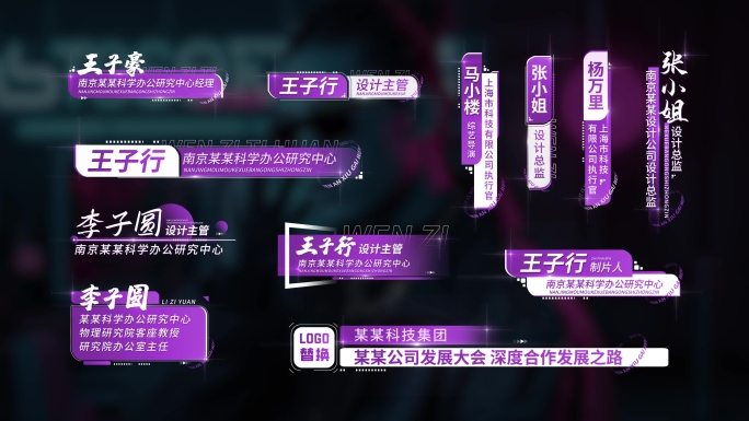 06-紫色美容医美美业人名条设计