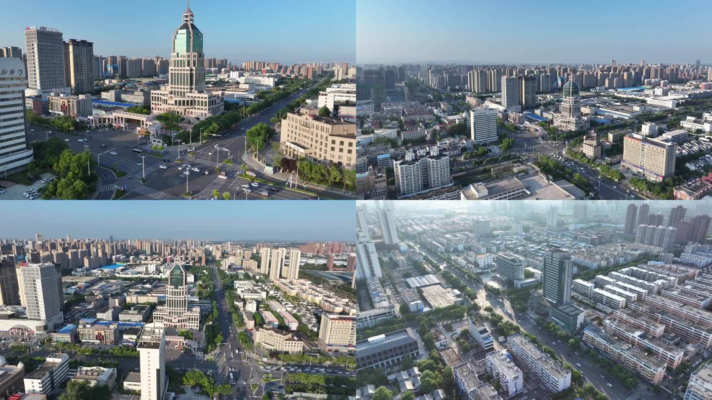 新乡地标大桥时代公安大楼农业银行等地标