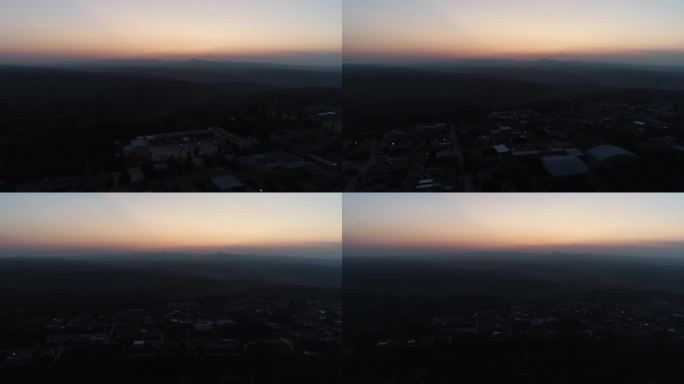 日落时的陕西渭南村庄