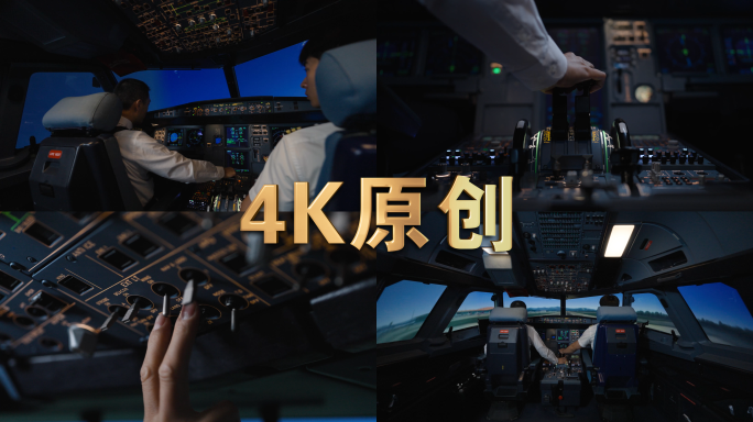 飞行员模拟驾驶飞机、精密仪表