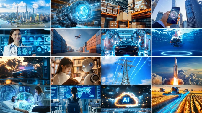 中国科技发展人工智能AI机器人科技强国