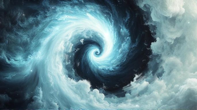 太极阴阳水墨古风舞台宽屏背景无缝循环1