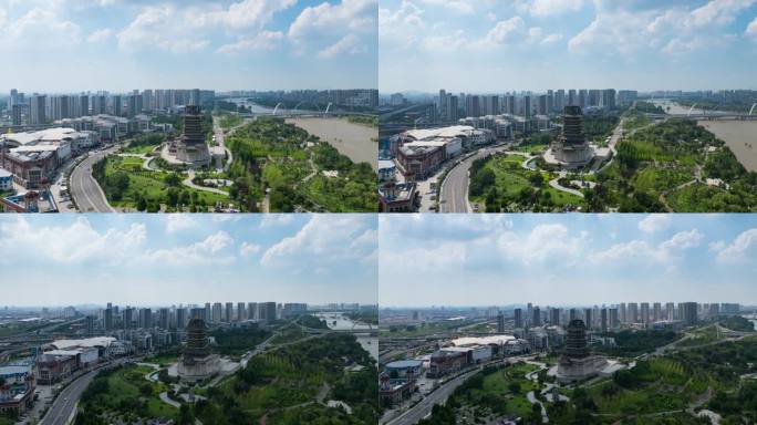 2024.7.30航拍书圣阁延时-4K