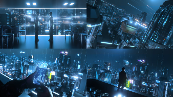 低空经济无人机三维动画C4D-AE