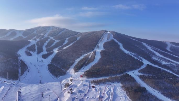 松花湖滑雪场航拍