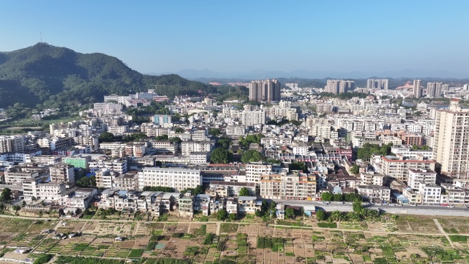 中国广东肇庆市德庆县德城镇全景