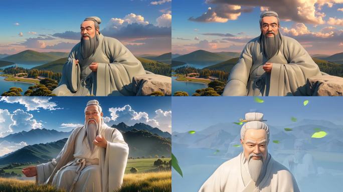 孔子 老子 炎帝 黄帝 傲视群雄