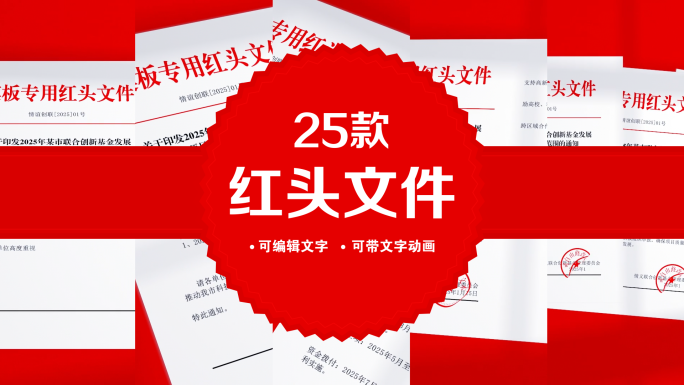 【可编辑】25款红头文件
