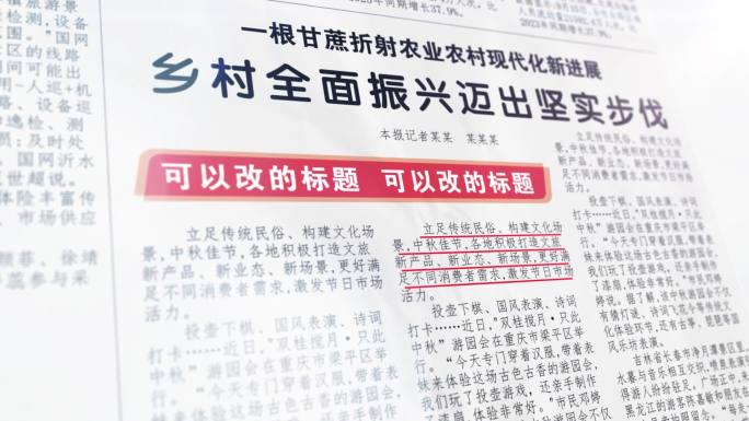 网页报纸展示
