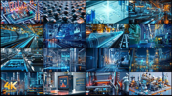 未来化工厂科技 工业震撼智能制造机械自动