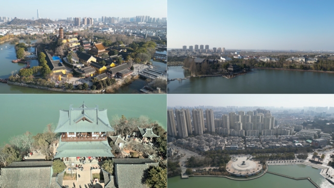 冬天镇江金山景区金山寺北固山北固楼