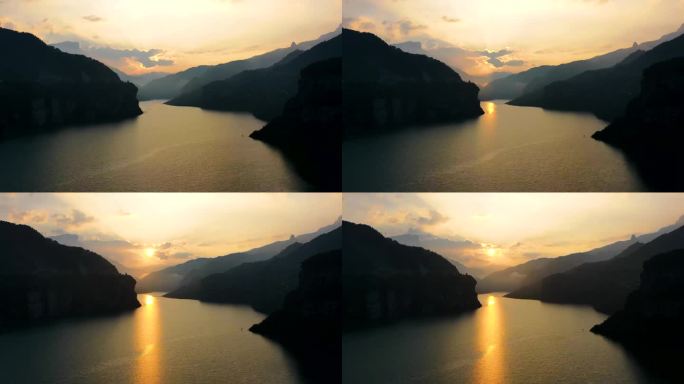 湖光山色 金山湖 日出