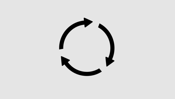 旋转箭头图形动画。带有 alpha 通道。透明背景的动态设计。4K 分辨率。
