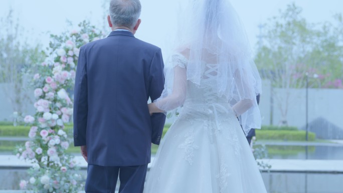 婚礼现场 戴戒指 婚礼仪式 婚礼婚礼父亲