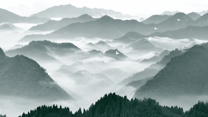 中国水墨山水画