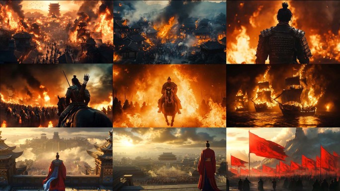 中国古代战争 千军万马攻城 将军出征战火