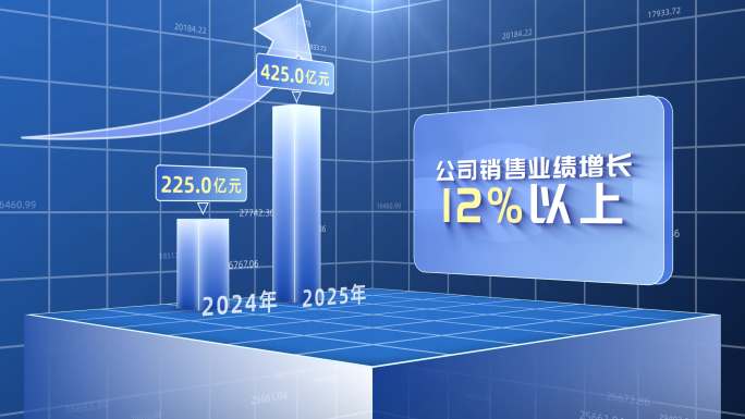 蓝色柱状图
