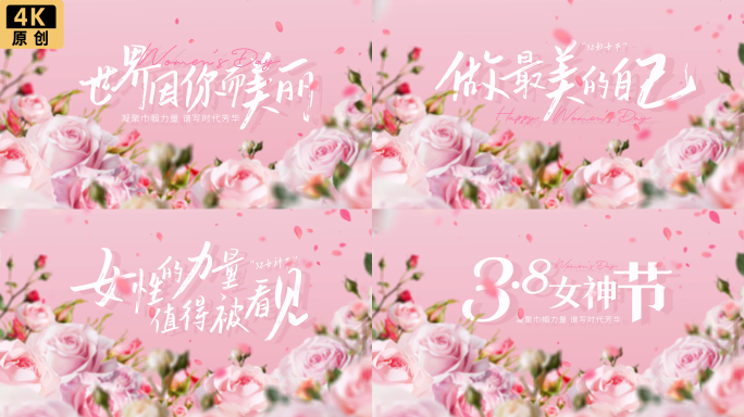 三八妇女节简约温馨唯美片头