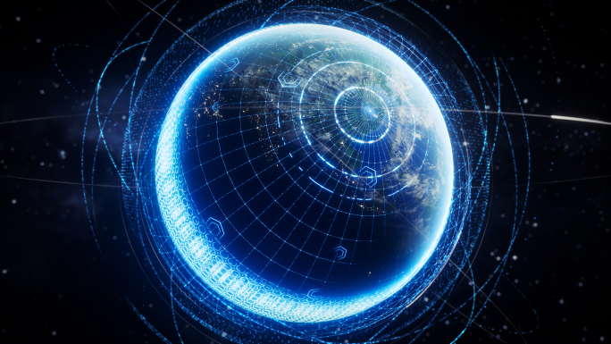4K科技地球穿梭视频素材