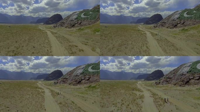 澳大利亚山脉和穿越山谷的道路的鸟瞰图，荒野。